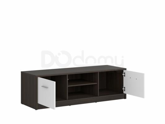 Тумба під телевізор BRW NEPO RTV2D Венге/білий мат, фото 2