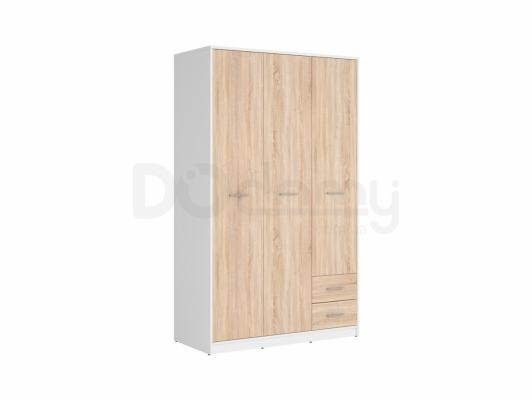 Шафа BRW NEPO SZF3D2S білий/дуб сонома, фото 1
