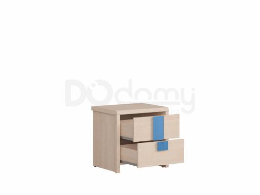Приліжкова тумба BRW CAPS KOM2S Світлий дуб belluno / Синій, фото 2