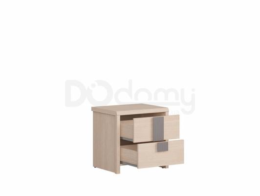 Приліжкова тумба BRW CAPS KOM2S Світлий дуб belluno / Сірий, фото 2