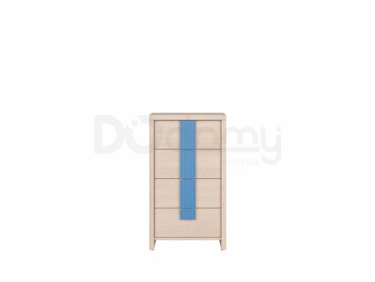 Комод BRW CAPS KOM4S_50 Світлий дуб belluno / Синій, фото 1