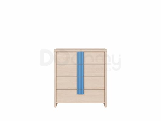 Комод BRW CAPS KOM4S_80 Світлий дуб belluno / Синій, фото 1