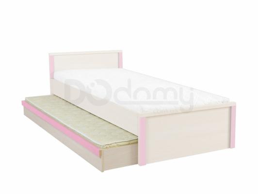 Кровать нижняя BRW CAPSLOZ_85D (z materacem, bez wkładów) Светлый дуб belluno / Розовый, фото 2