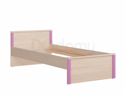 Ліжко BRW CAPS LOZ_90 (bez materaca, bez wkładów) Світлий дуб belluno / Рожевий, фото 2