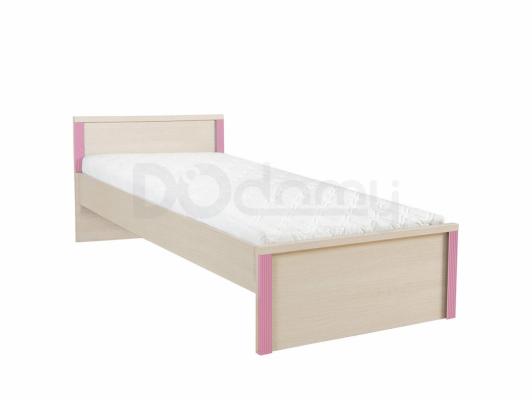 Ліжко BRW CAPS LOZ_90 (bez materaca, bez wkładów) Світлий дуб belluno / Рожевий, фото 3
