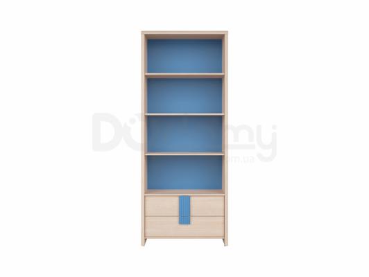 Книжкова шафа BRW CAPS REG2S_80 Світлий дуб belluno / Синій, фото 1