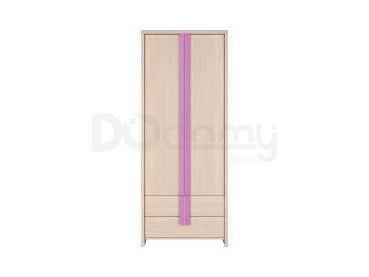 Шкаф BRW CAPS SZF2D2S Светлый дуб belluno / Розовый, фото 1