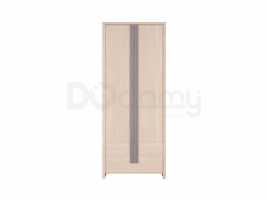 Шкаф BRW CAPS SZF2D2S Светлый дуб belluno / Серый, фото 1