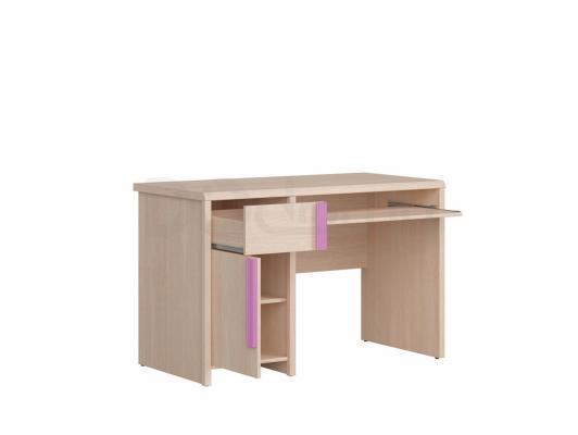 Письменный стол BRW CAPS BIU_120 Светлый дуб belluno / Розовый, фото 2