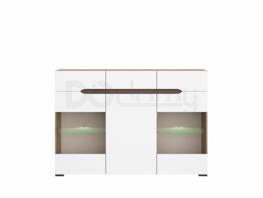 Комод BRW ELPASSO KOM2W1D3S дуб сан ремо/білий, фото 1