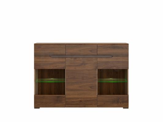 Комод BRW ELPASSO KOM2W1D3S дуб сан ремо/Горіх, фото 1