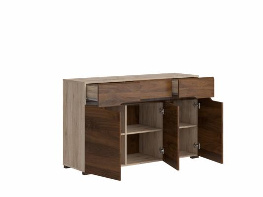 Комод BRW ELPASSO KOM3D3S дуб сан ремо/Горіх, фото 2