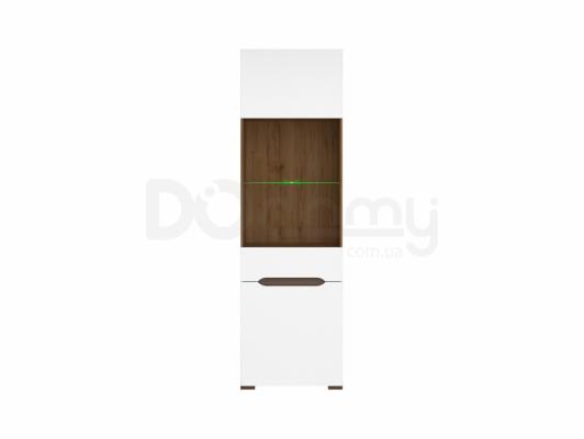 Шкаф витрина BRW ELPASSO REG1W1D Дуб сан ремо/Белый, фото 1