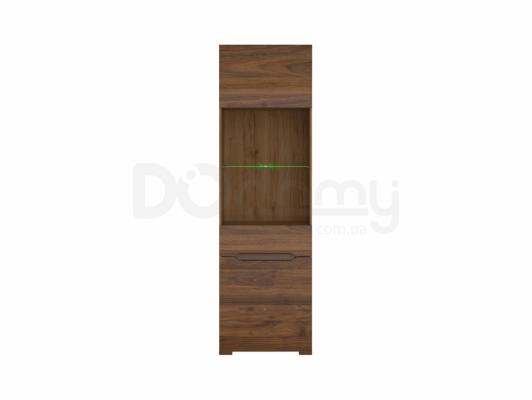 Шафа вітрина BRW ELPASSO REG1W1D дуб сан ремо/Горіх, фото 1