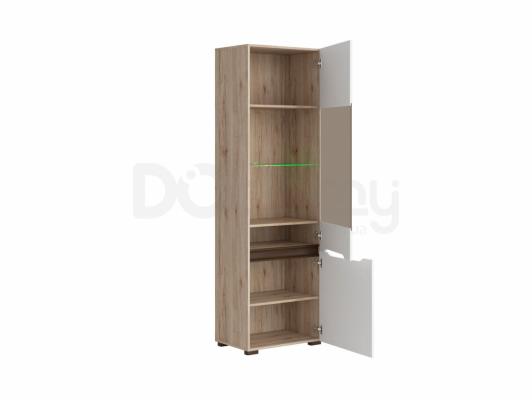 Шкаф витрина BRW ELPASSO REG1W1D Дуб сан ремо/Белый, фото 2