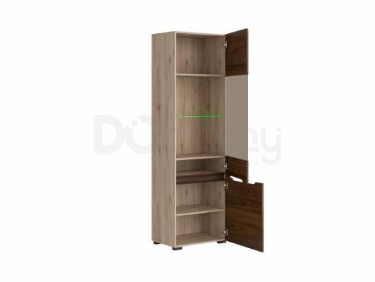 Шафа вітрина BRW ELPASSO REG1W1D дуб сан ремо/Горіх, фото 2