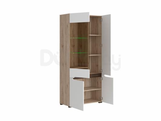 Шафа вітрина BRW ELPASSO REG1W3D/20/9 дуб сан ремо/білий, фото 2