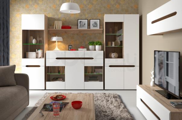 Тумба под телевизор BRW ELPASSO RTV2S Дуб сан ремо/Белый, фото 3