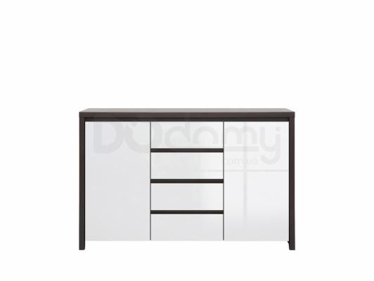 Комод BRW KASPIAN KOM2D4S Венге/Белый блеск, фото 1