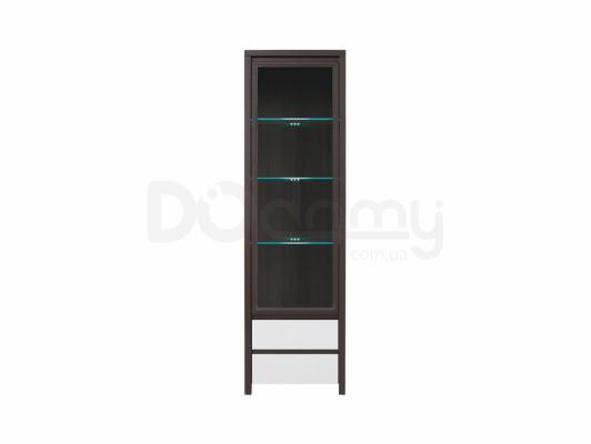 Шафа вітрина BRW KASPIAN REG1W2S Венге/білий, фото 1