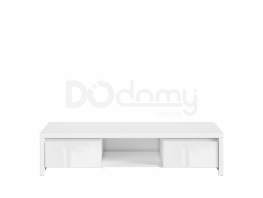 Тумба під телевізор BRW KASPIAN RTV2S білий/білий блиск, фото 1