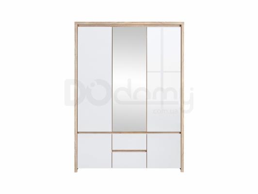 Шкаф BRW KASPIAN SZF5D2S Дуб сонома/Белый блеск, фото 1