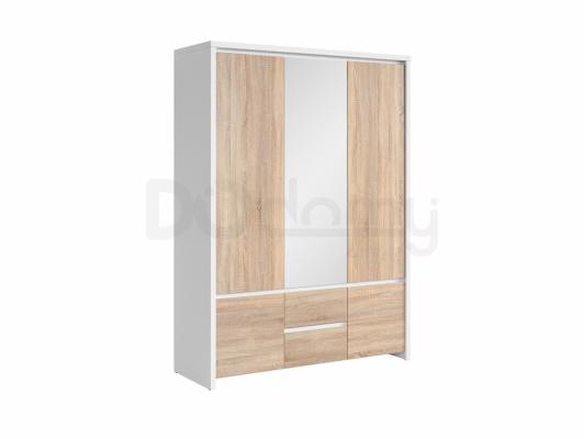 Шафа BRW KASPIAN SZF5D2S білий/дуб сонома, фото 1