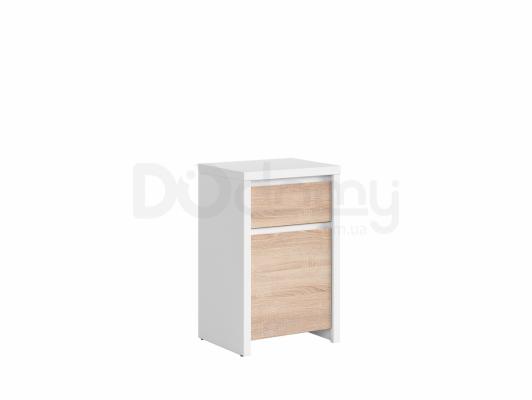 Комод BRW KASPIAN KOM1D1SP білий/дуб монумент, фото 1