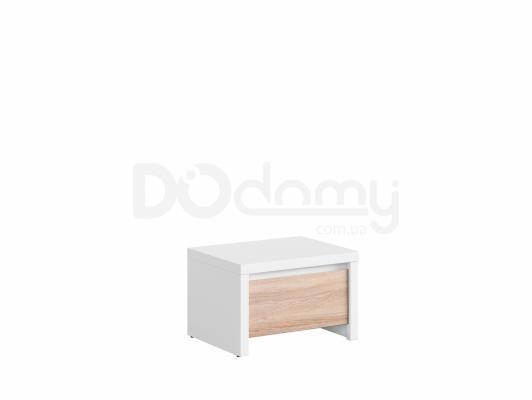 Приліжкова тумба BRW KASPIAN KOM1S білий/дуб монумент, фото 1