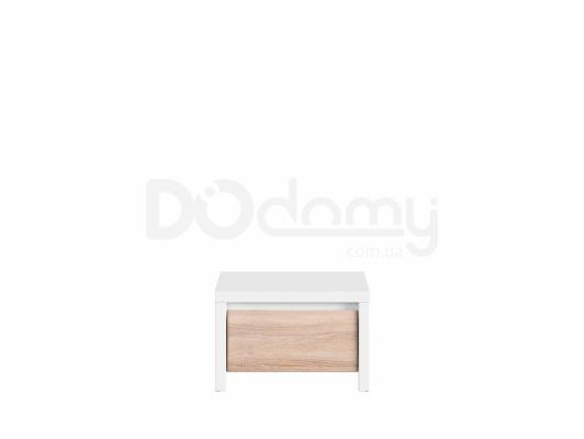 Приліжкова тумба BRW KASPIAN KOM1S білий/дуб сонома, фото 1