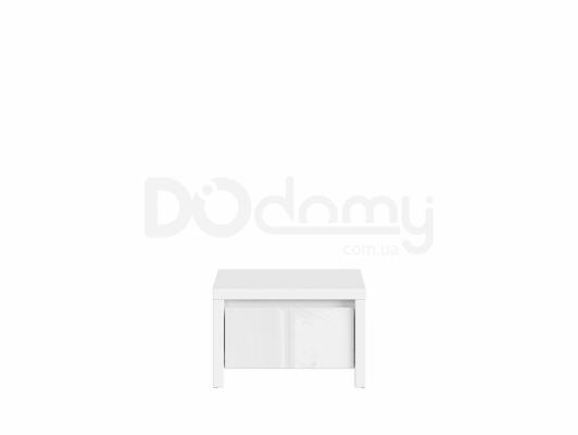 Приліжкова тумба BRW KASPIAN KOM1S білий/білий блиск, фото 1