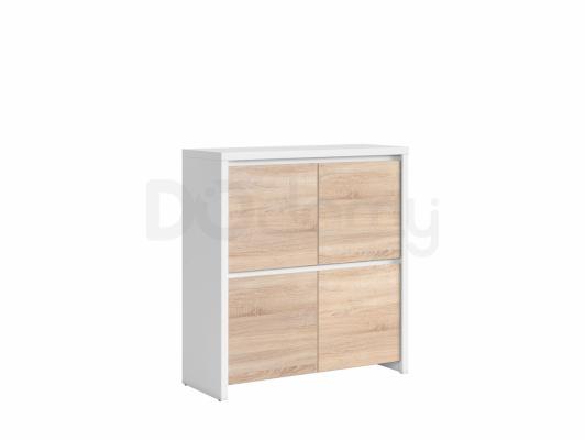 Комод BRW KASPIAN KOM4D Белый/Дуб монумент, фото 1