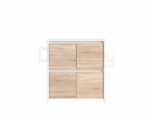 Комод BRW KASPIAN KOM4D Белый/Дуб сонома, фото 1