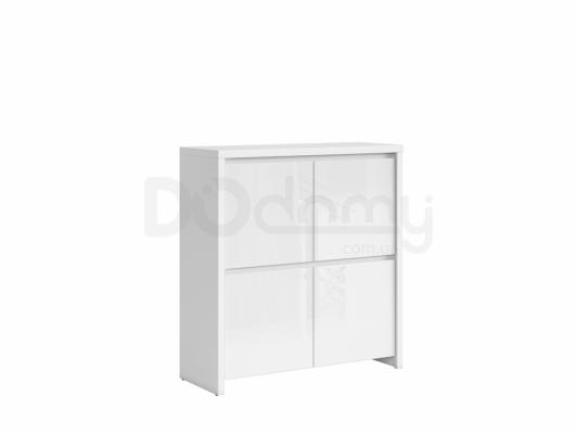 Комод BRW KASPIAN KOM4D білий/білий блиск, фото 1