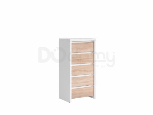 Комод BRW KASPIAN KOM5S Белый/Дуб монумент, фото 1