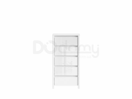 Комод BRW KASPIAN KOM5S білий/білий блиск, фото 1
