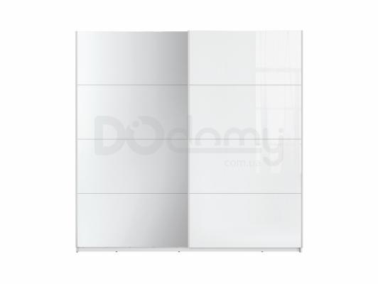 Шафа BRW F27 (VICTORIA) SZF2D/215/210/4GM Біле / Біле скло / Дзеркало, фото 1