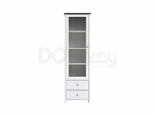 Шкаф витрина BRW PORTO REG1W2S Лиственница сибиу/Сосна ларико, фото 1