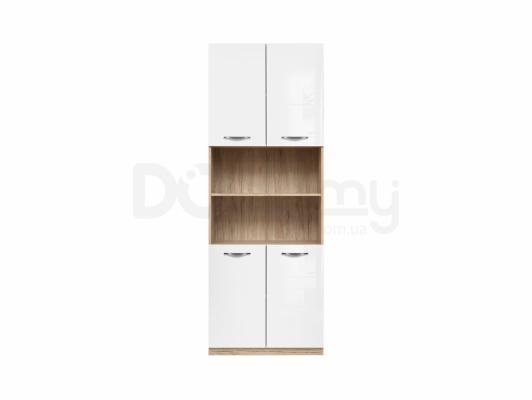 Книжный шкаф BRW EXECUTIVE REG4D/22/8 Дуб сан ремо/Белый блеск, фото 1