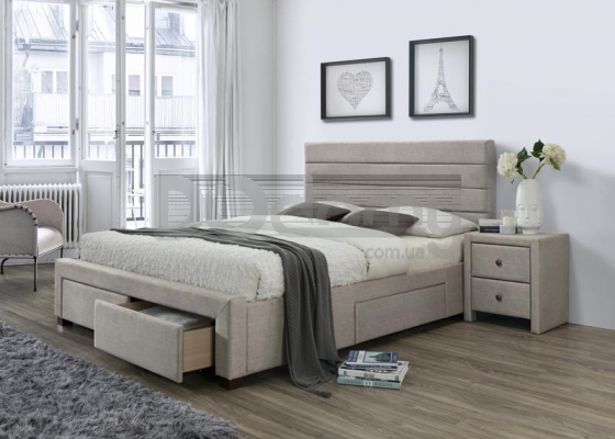 Кровать HALMAR KAYLEON 160 бежевая, фото 1