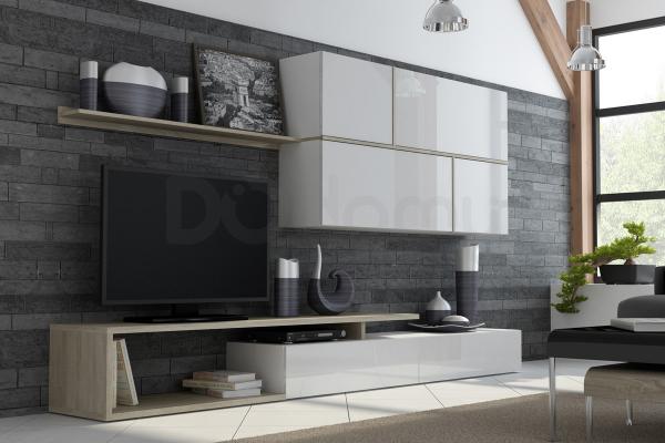 Стенка CAMA GOYA Белый матовый / Белый глянец, фото 1