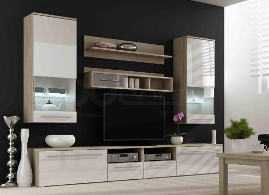 Стінка CAMA LUNA дуб сонома/білий глянець, фото 1