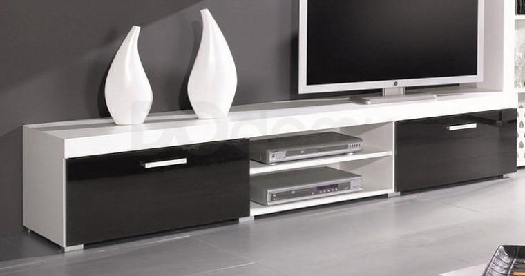 Тумба ТВ CAMA SAMBA білий матовий/чорний глянець, фото 1