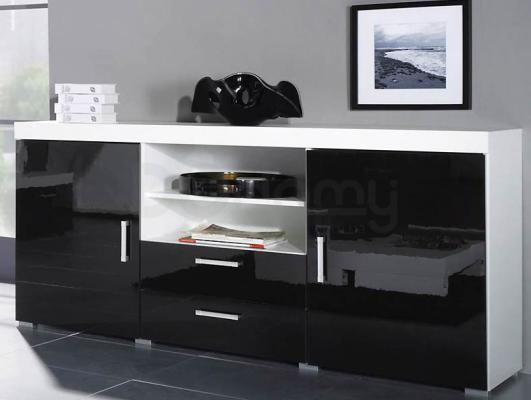 Комод CAMA SAMBA білий матовий/чорний глянець, фото 1