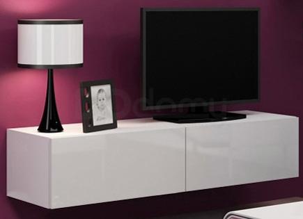 Тумба ТВ CAMA 140 VIGO білий матовий/білий глянець, фото 1