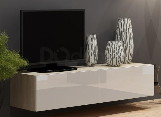 Тумба ТВ CAMA 140 VIGO Дуб Сонома/Белый глянец, фото 1