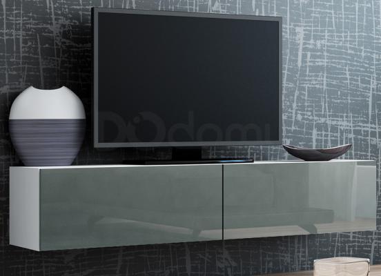 Тумба ТВ CAMA 140 VIGO білий матовий/Сірий глянець, фото 1