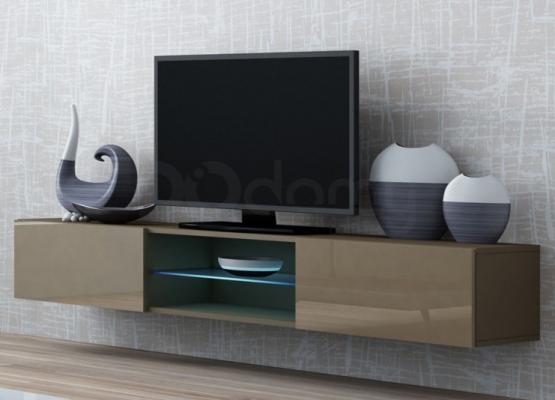 Тумба ТВ CAMA VIGO GLASS Латте матовый / Латте глянец, фото 1