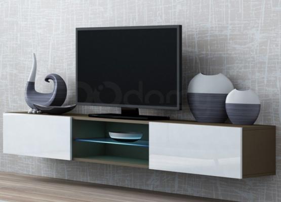 Тумба ТВ CAMA VIGO GLASS Латте матовый / Белый глянец, фото 1