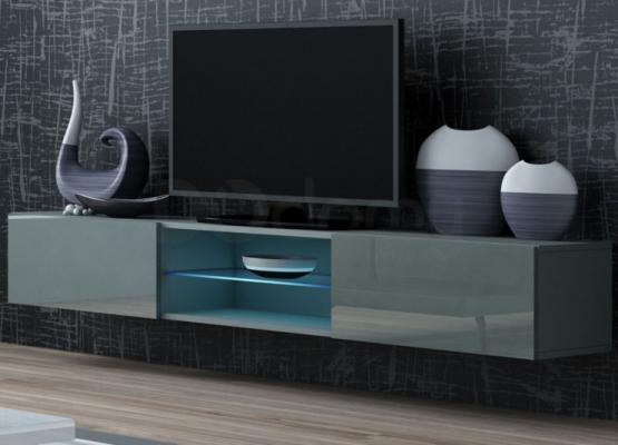 Тумба ТВ CAMA VIGO GLASS Серый матовый / Серый глянец, фото 1